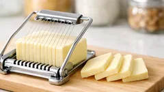 에그 커터로 버터를 균일하게 슬라이스하는 초간단 주방 꿀팁