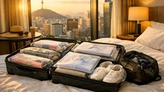 클리어파일 하나로 셔츠 주름 줄이는 캐리어 정리법